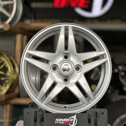 رینگ-فابریک-5-پر-دوشاخ-ستاره-ای-سایز-14-نقره-ای-گام-تصویر-2